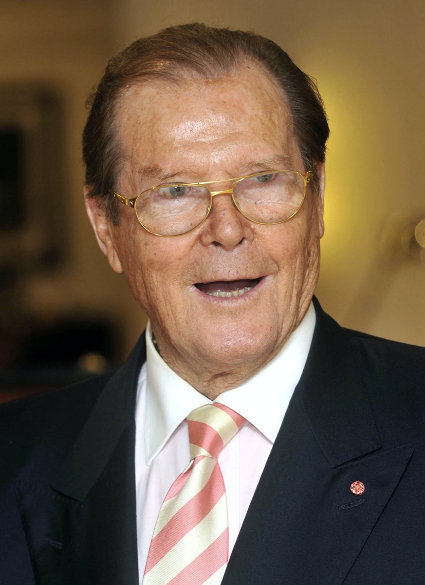 Roger Moore at the signing of his book 'Bond on Bond' in 2012