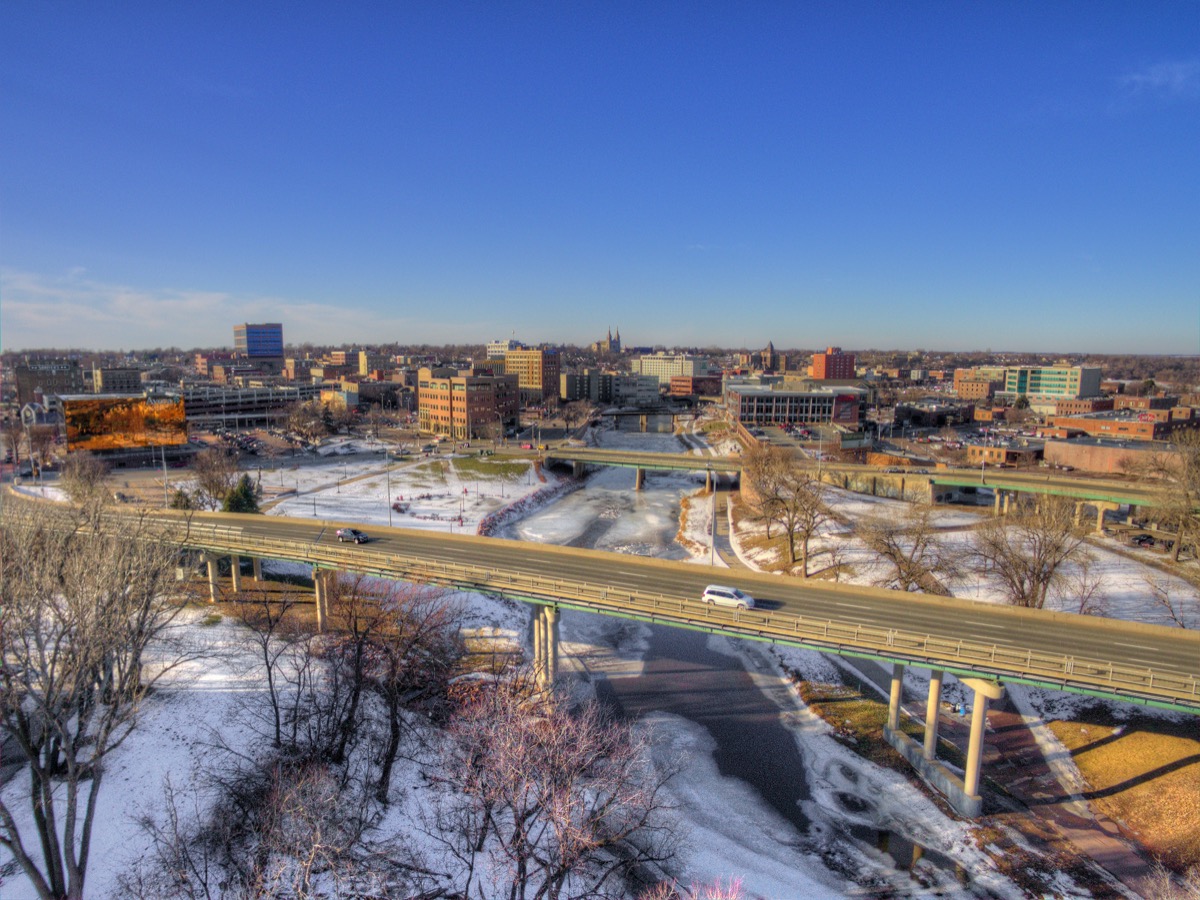 cityscape photo of downtown Sioux Falls, South Dakota