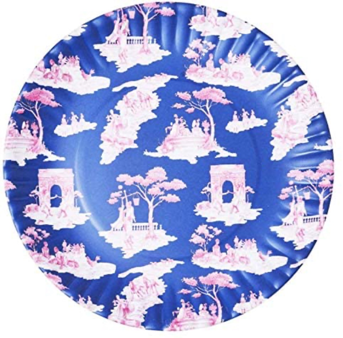 blue toile plate