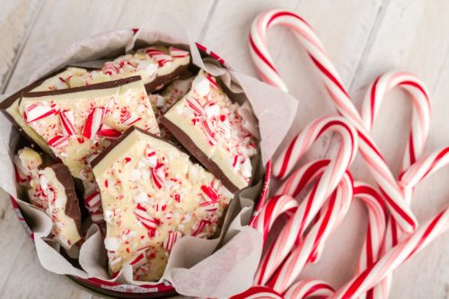 Candy canes and peppermint bark