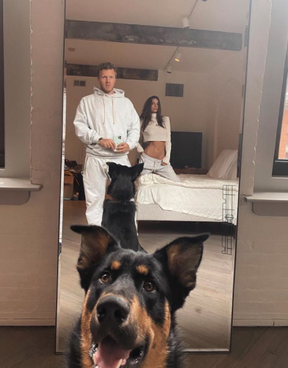 Emily Ratajkowski and husband mirror selfie