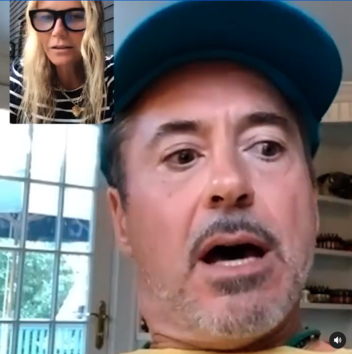 Gwyneth Paltrow and Robert Downey Jr FaceTiming