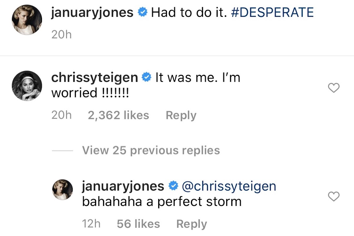 Chrissy Teigen January Jones Comment