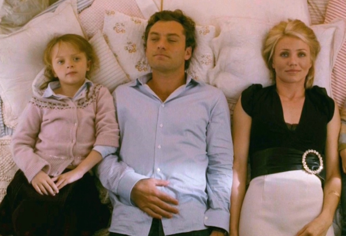 Missy Englefield, Jude Law, and Cameron Diaz in "The Holiday"