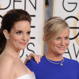 Tina Fey, Amy Poehler at arrivals for The 72nd Annual Golden Globes Awards 2015