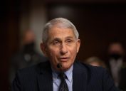 Anthony Fauci, director of National Institute of Allergy and Infectious Diseases at NIH, testifies at a Senate Health, Education, and Labor and Pensions Committee on Capitol Hill, in Washington, Wednesday, October 23, 2020,