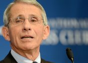 dr. anthony fauci in front of microphone