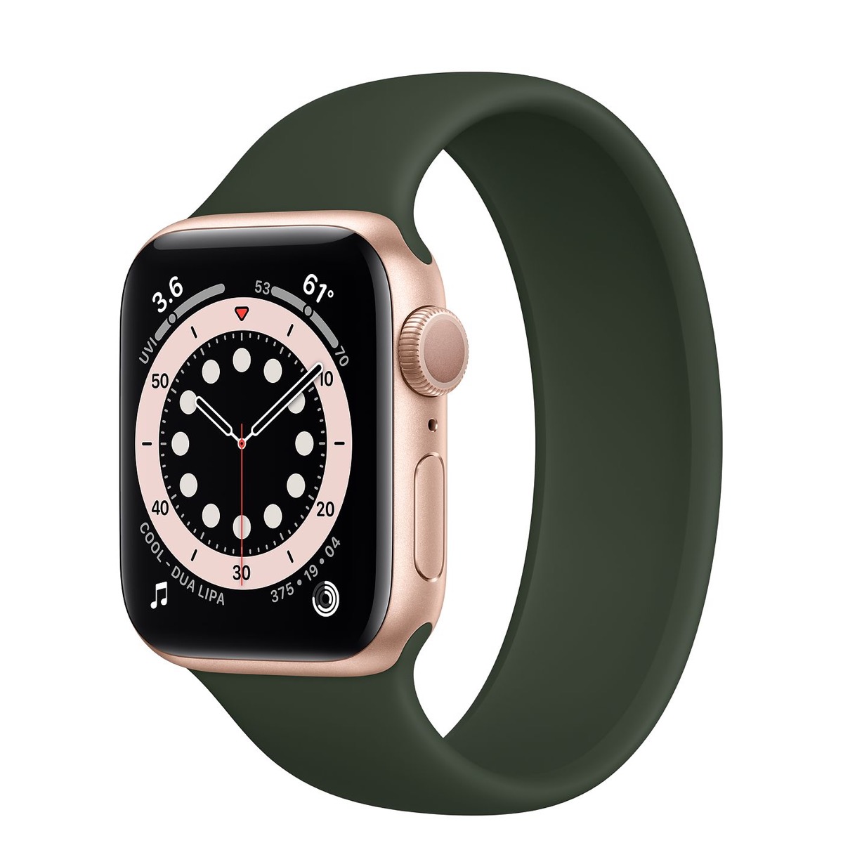 apple watch series 6 with green band