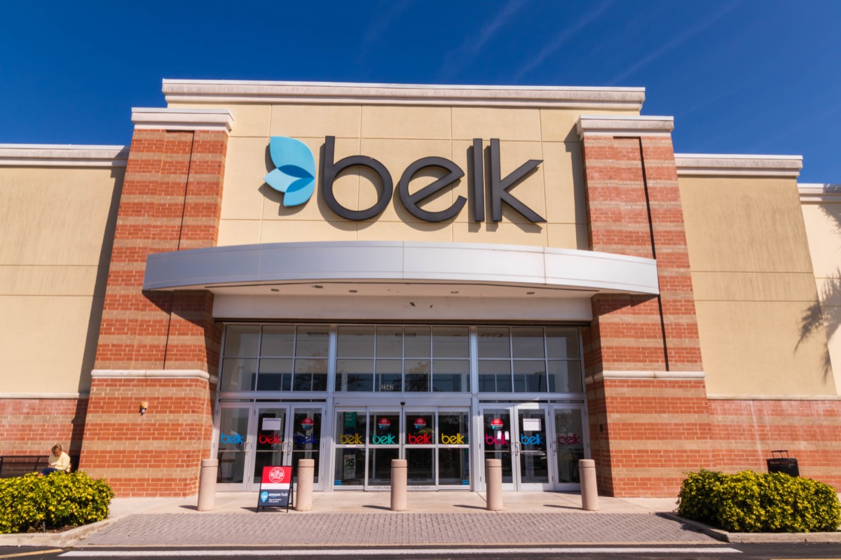 the outside of a Belk Department Store in Cape Coral, Florida
