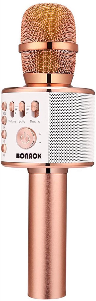 rose gold bluetooth microphone