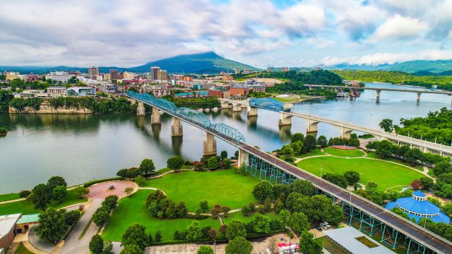 The skyline of Chattanooga, Tennessee