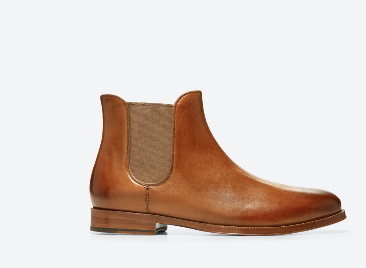 brown leather chelsea boots