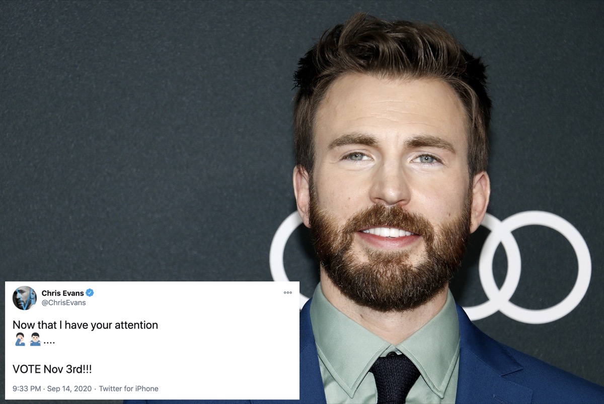 Chris Evans and a Twitter Post