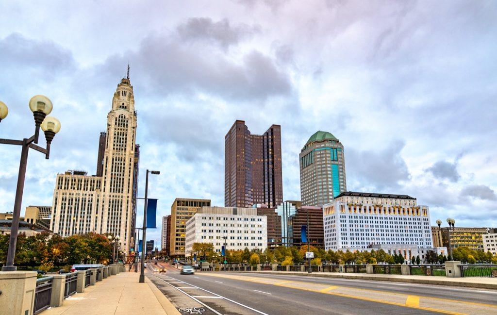 cityscape photo of downtown Columbus, Ohio