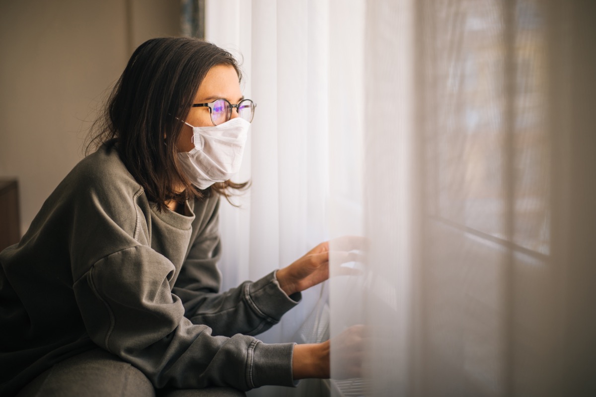 Woman in Isolation Quarantine Coronavirus