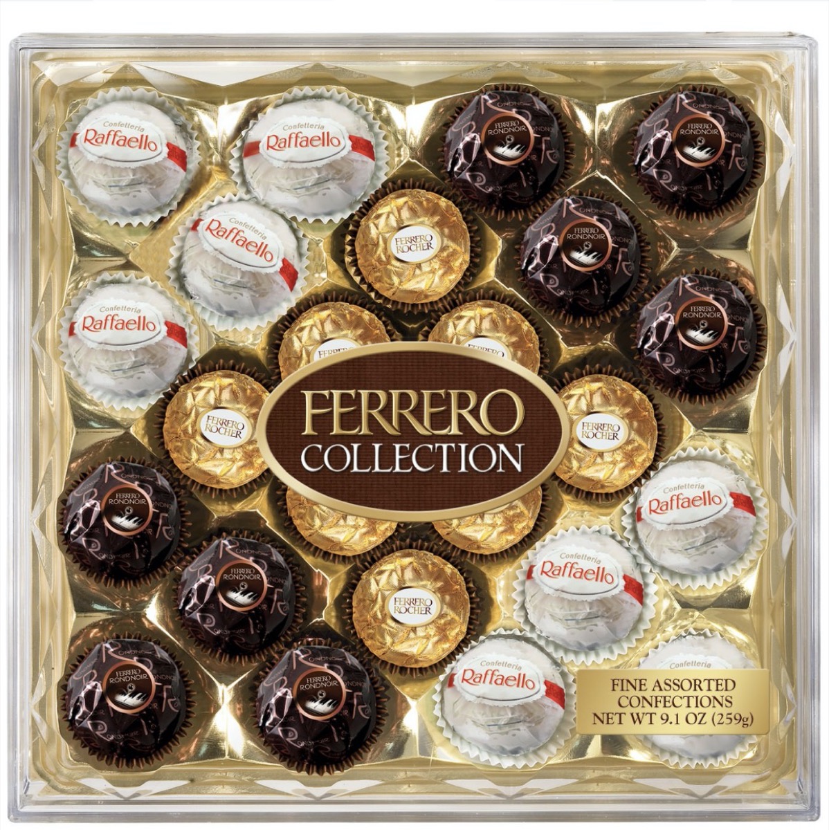 collection of Ferro Rocher chocolates