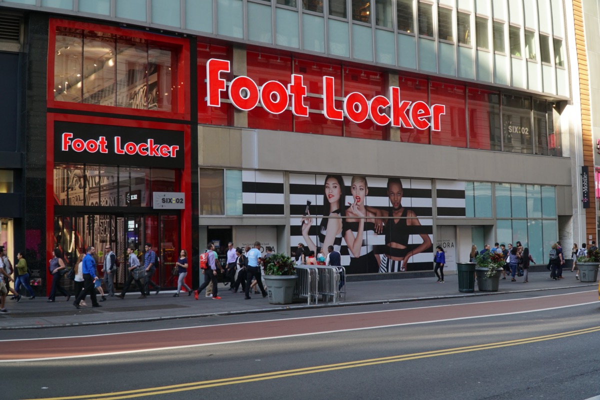 exterior of a Foot Locker store in New York, New York