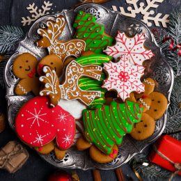 plate of holiday cookies