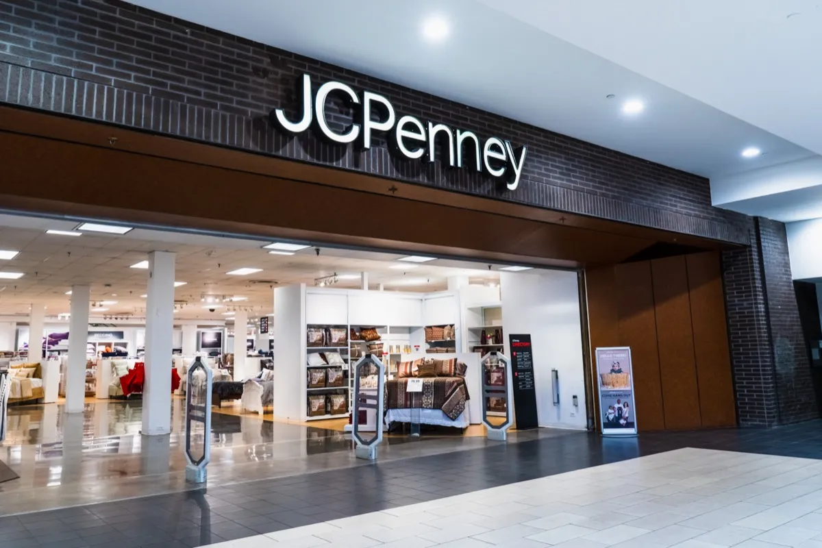 the entrance of a JCPenny at a mall in San Jose, California