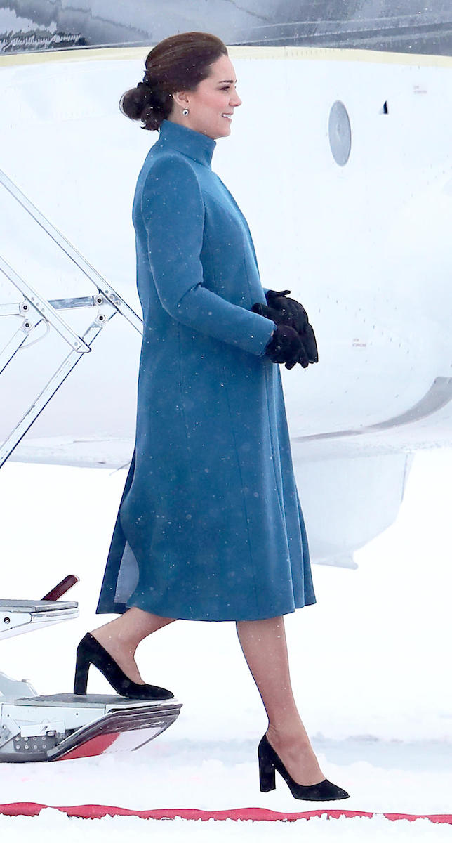 Kate Middleton, Duchess of Cambridge, arrive at Oslo Gardermoen airport in Norway 