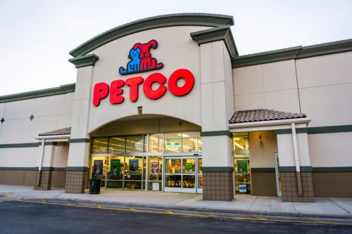 the entrance of a Petco store in Orlando, Florida