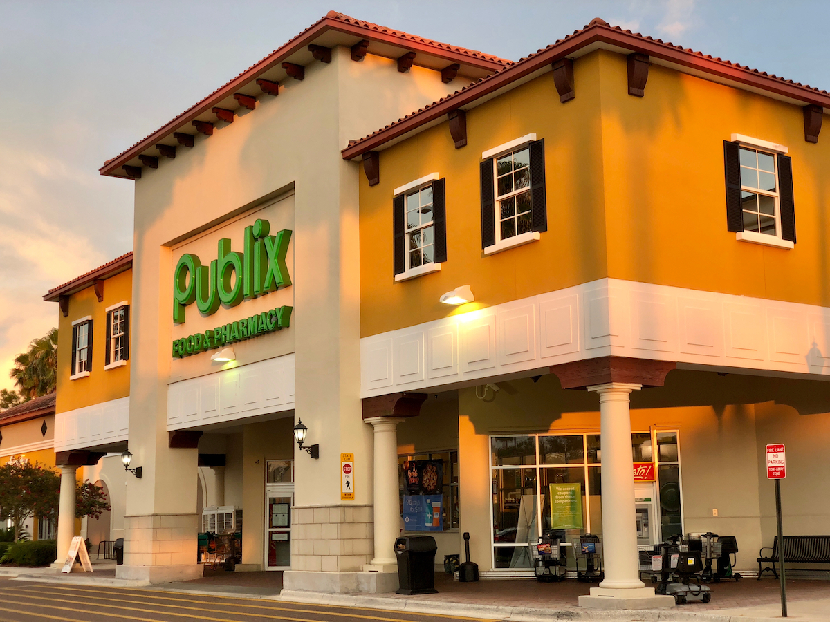 Front entrance of Publix Super Markets Saint Augustine, Florida