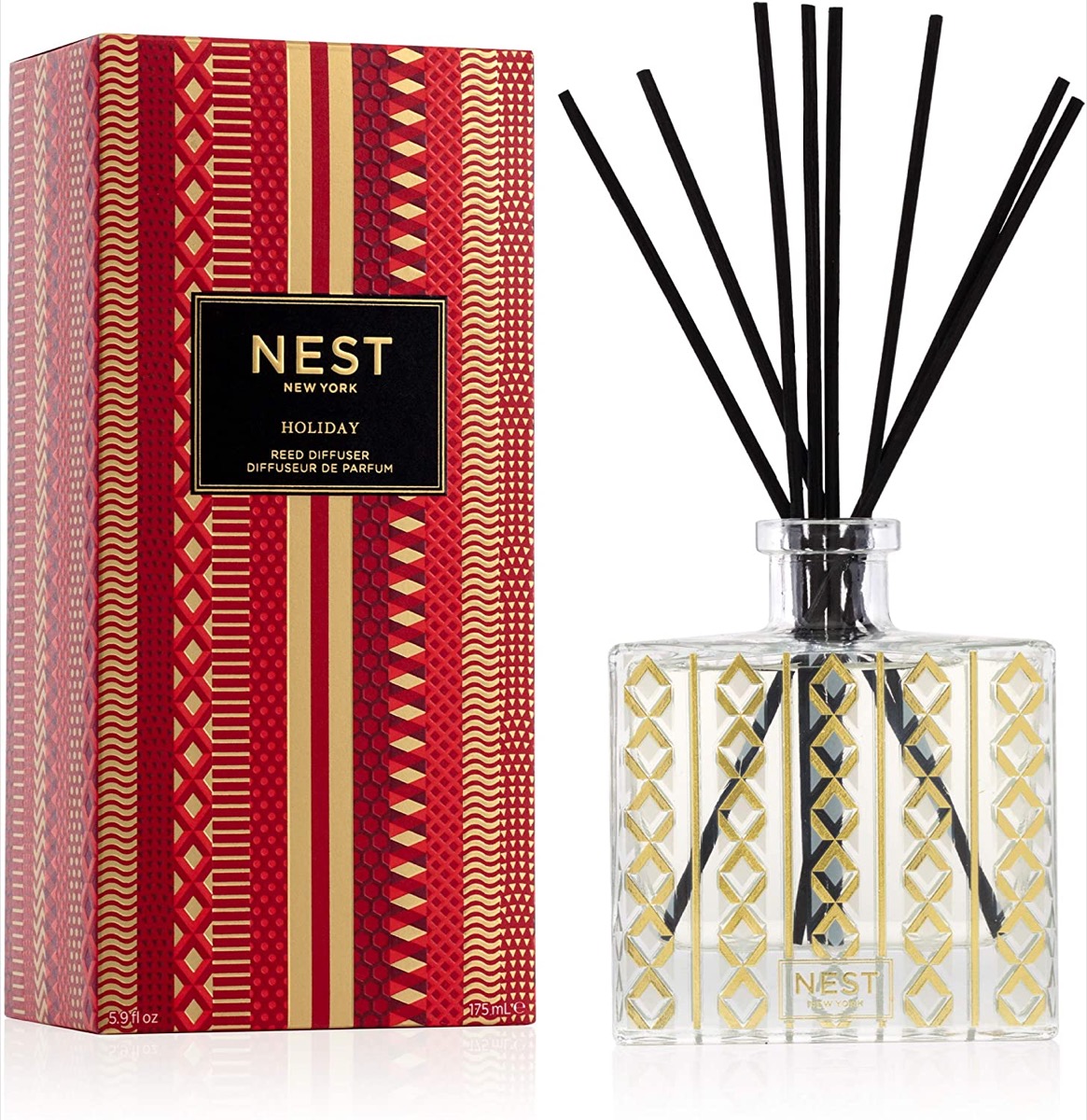 nest reed diffuser and red box