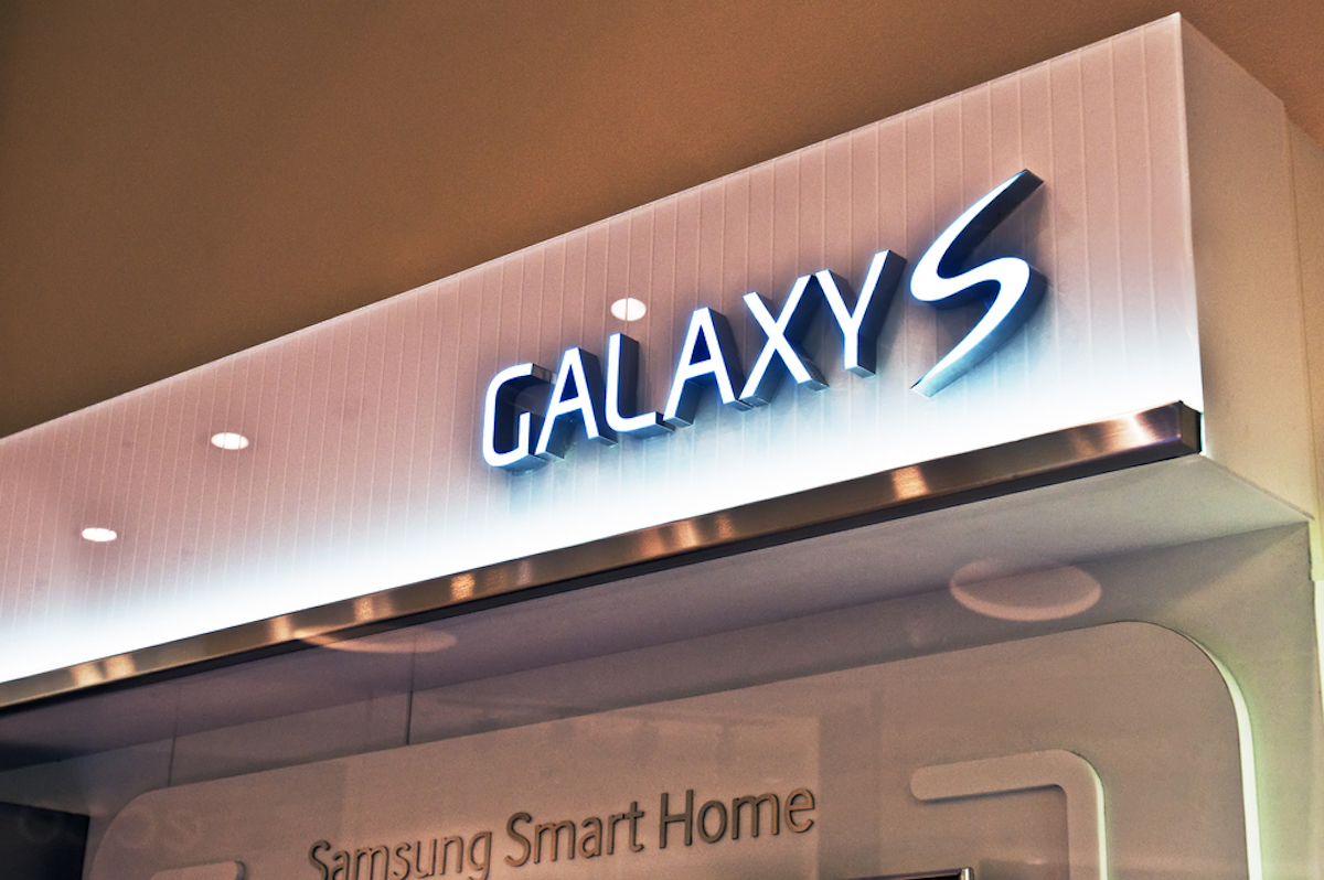 Samsung Galaxy S Sign at Samsung store