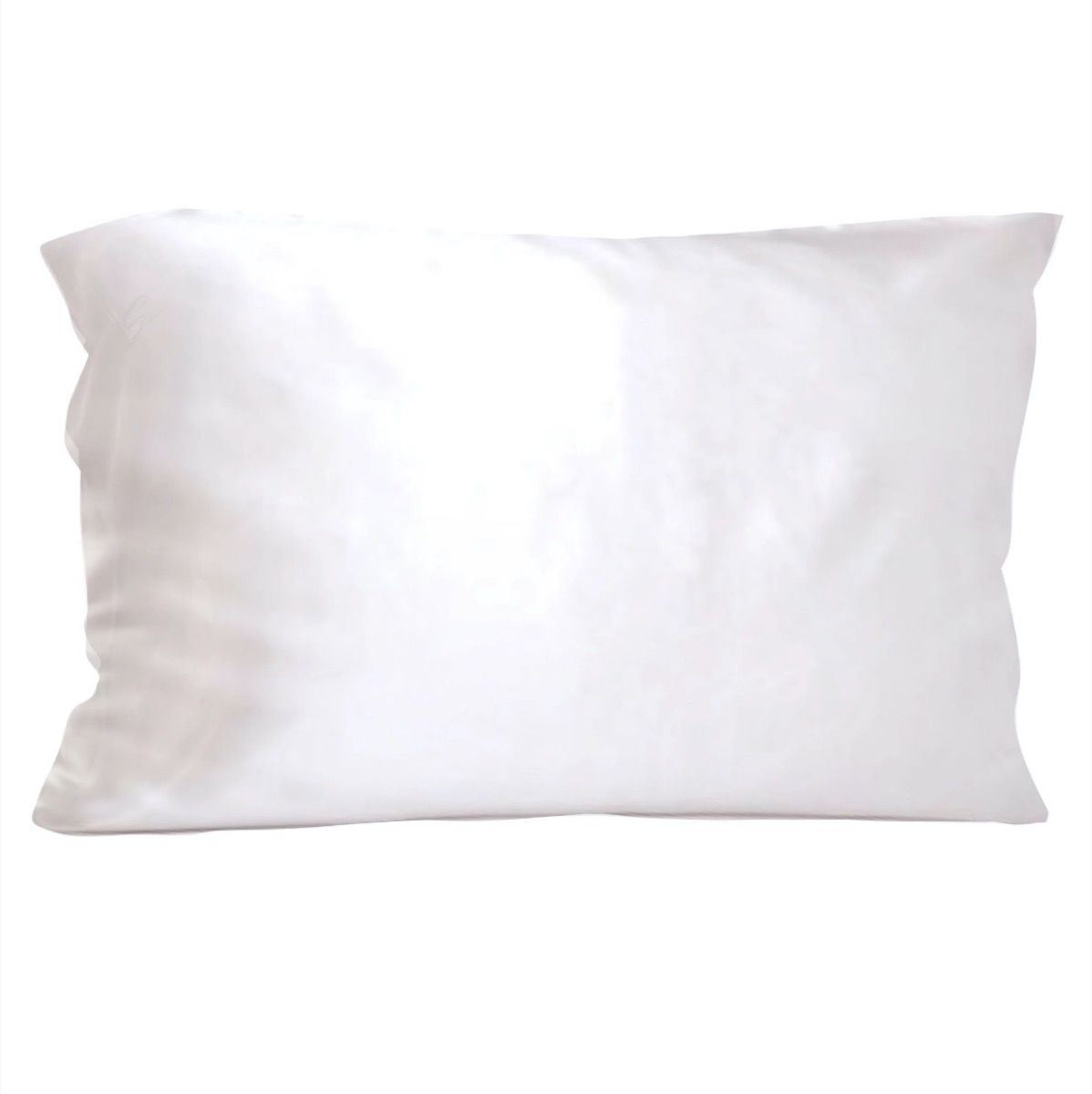 white silk pillow case