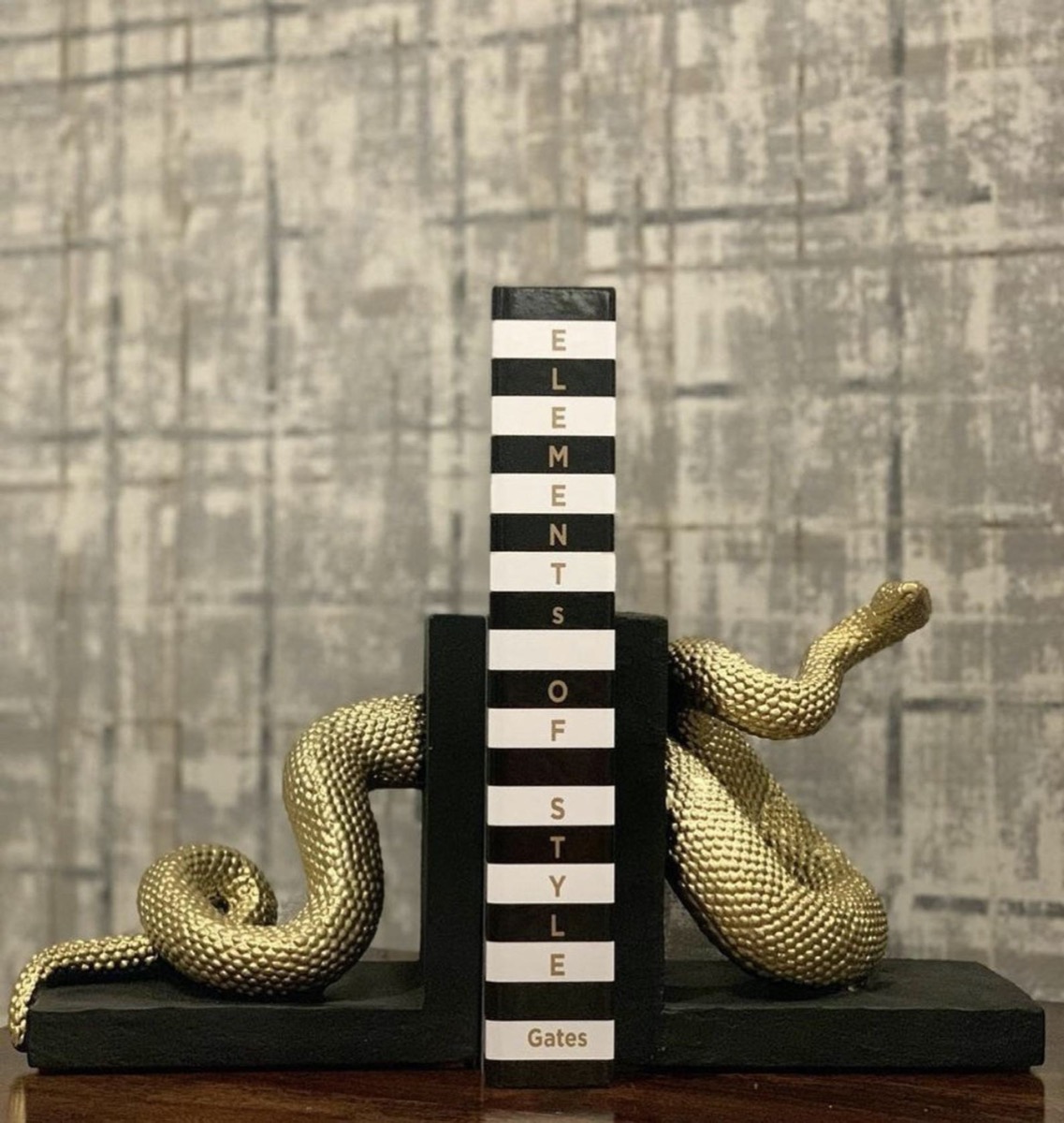 gold snake bookends