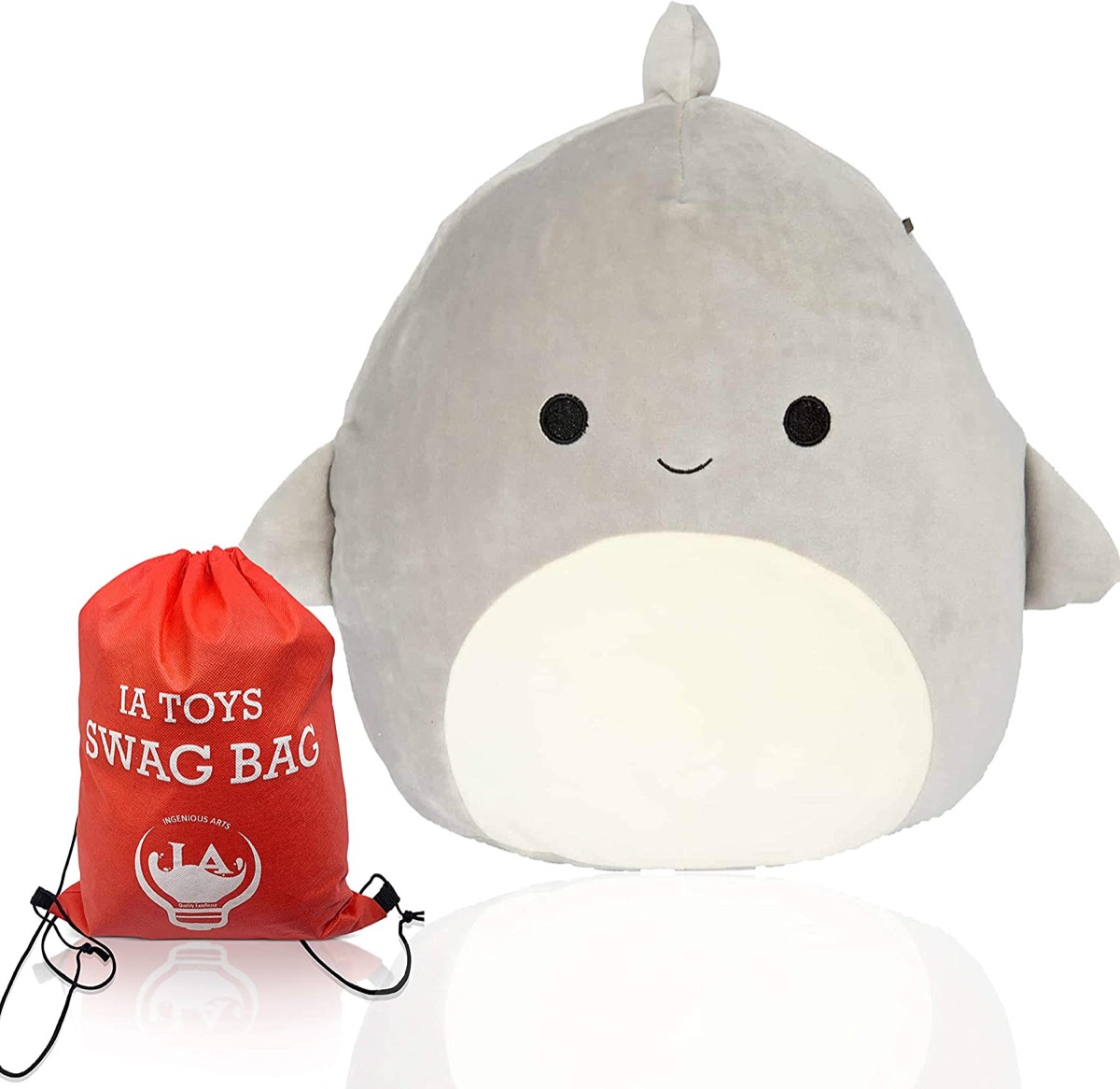 gray plush shark toy