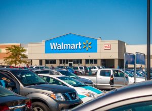 Chicago, USA - September 25, 2018: Walmart supermarket sign at day time