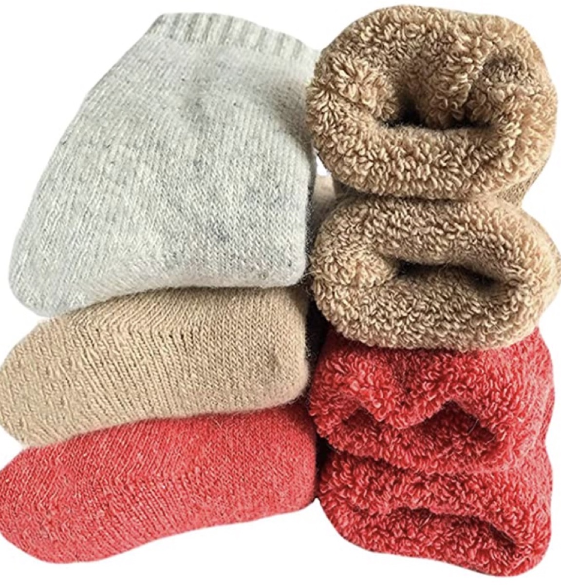 multicolored wool socks