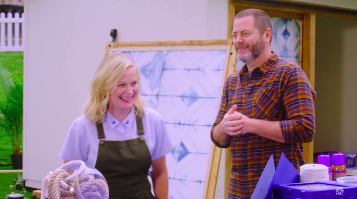 Amy Poehler and Nick Offerman in Making It