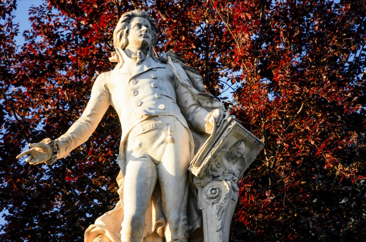 Mozart statue in Vienna