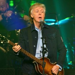 Paul McCartney performing in 2018
