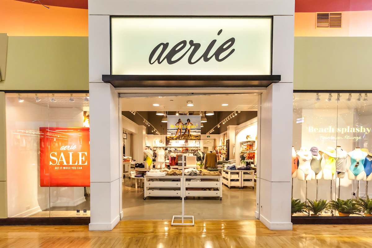Aerie store front at Vaughan Mills in Toronto
