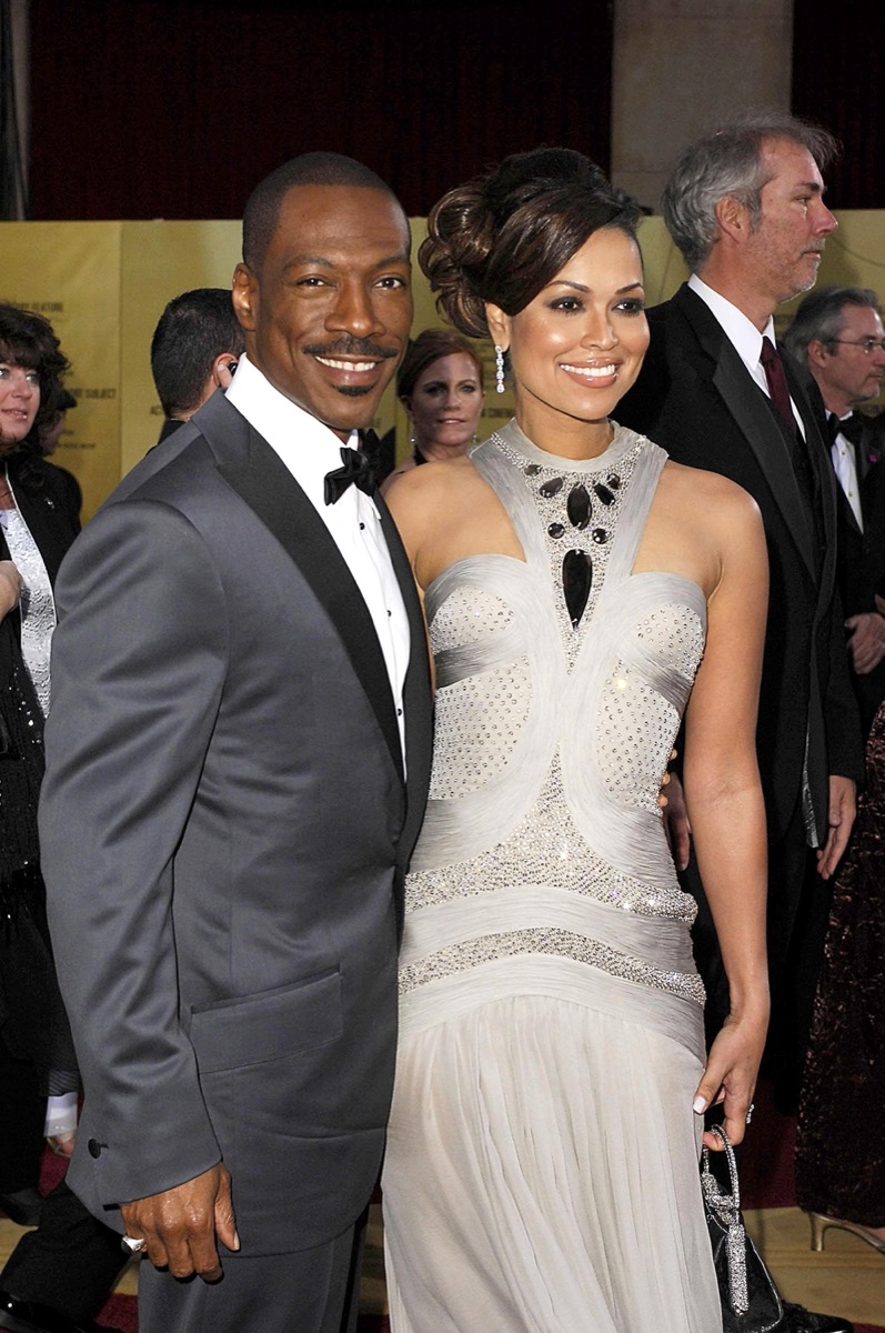 Eddie Murphy and Tracy Edmonds at the Academy Awards in 2007