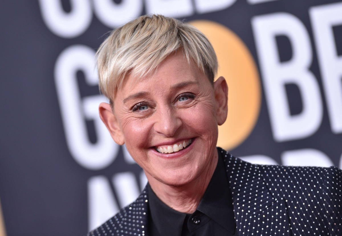 Ellen DeGeneres at the 'Golden Globe Awards' in 2020. 