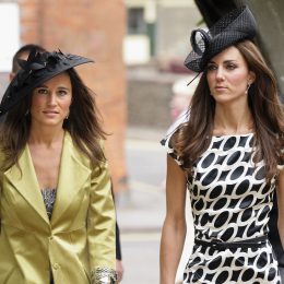Pippa Middleton and Catherine Duchess of Cambridge attend the wedding of Sam Waley-Cohen and Annabel Ballin at St. Michael and All Angels church on June 11, 2011 in Lambourn, England