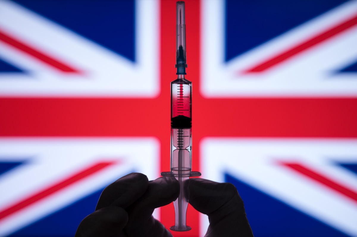 UK COVID vaccine needle