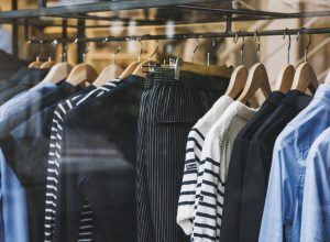 rack of womens clothing