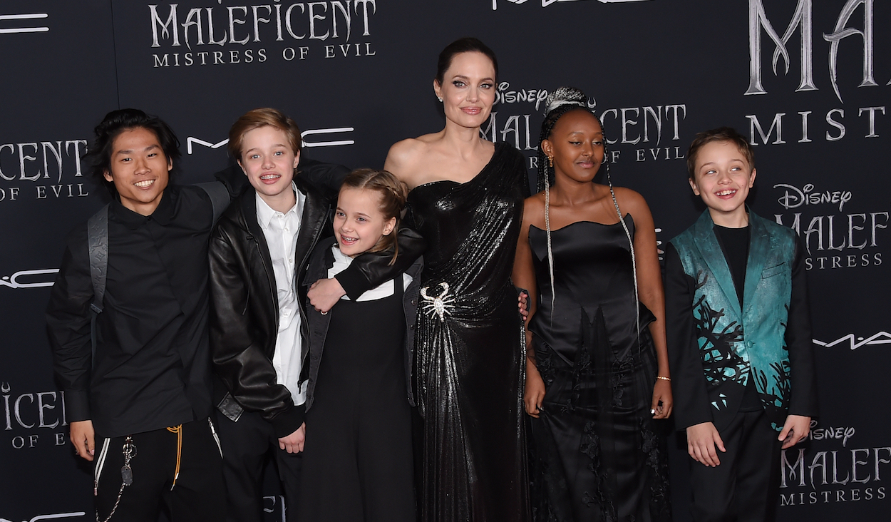 Angelina Jolie and five of her kids at the "Maleficent: Mistress of Evil" premiere in 2019