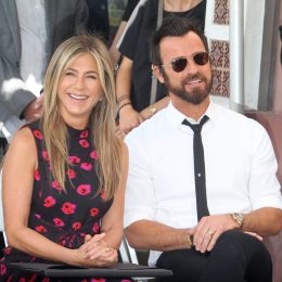 Jennifer Aniston and Justin Theroux and Jason Bateman's Hollywood Walk of Fame ceremony in 2017