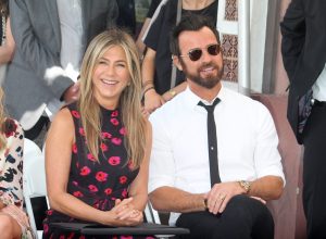 Jennifer Aniston and Justin Theroux and Jason Bateman's Hollywood Walk of Fame ceremony in 2017