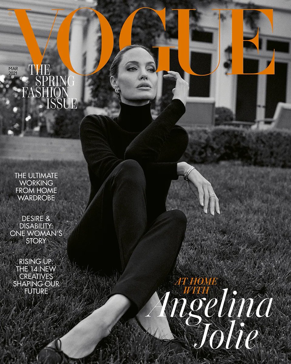 Angelina Jolie on the March 2021 cover of British Vogue
