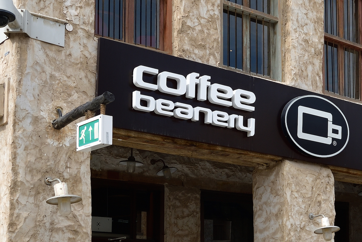 Coffee Beanery sign