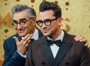 Eugene and Dan Levy at the Emmy Awards in 2019