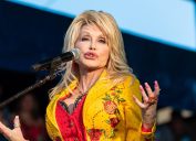 Dolly Parton performing at the Newport Folk Festival in 2019