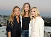 Designer Mary-Kate Olsen, actor Elizabeth Olsen, and designer Ashley Olsen attend Elizabeth and James Flagship Store Opening Celebration with InStyle at Chateau Marmont on July 26, 2016 in Los Angeles, California